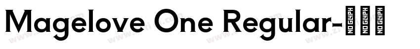 Magelove One Regular字体转换